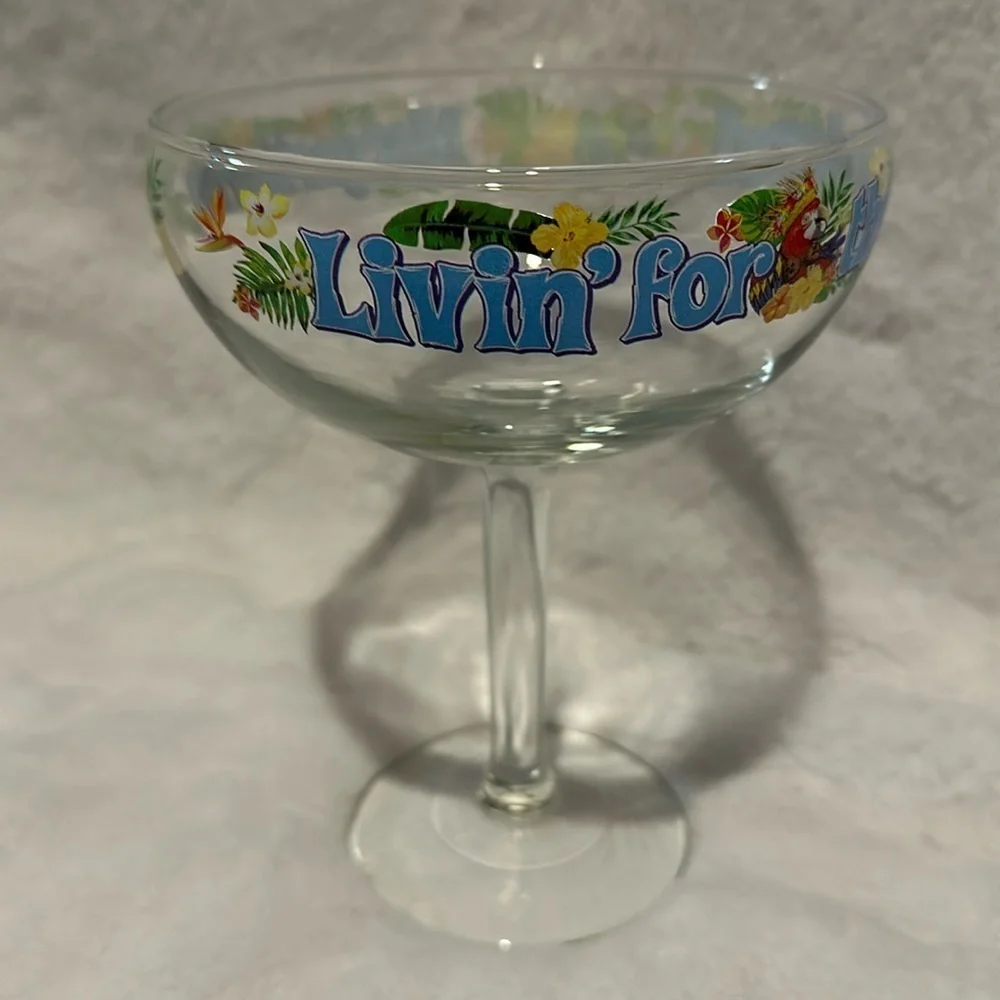 Margaritaville Margarita Glass Livin’ for the weekend